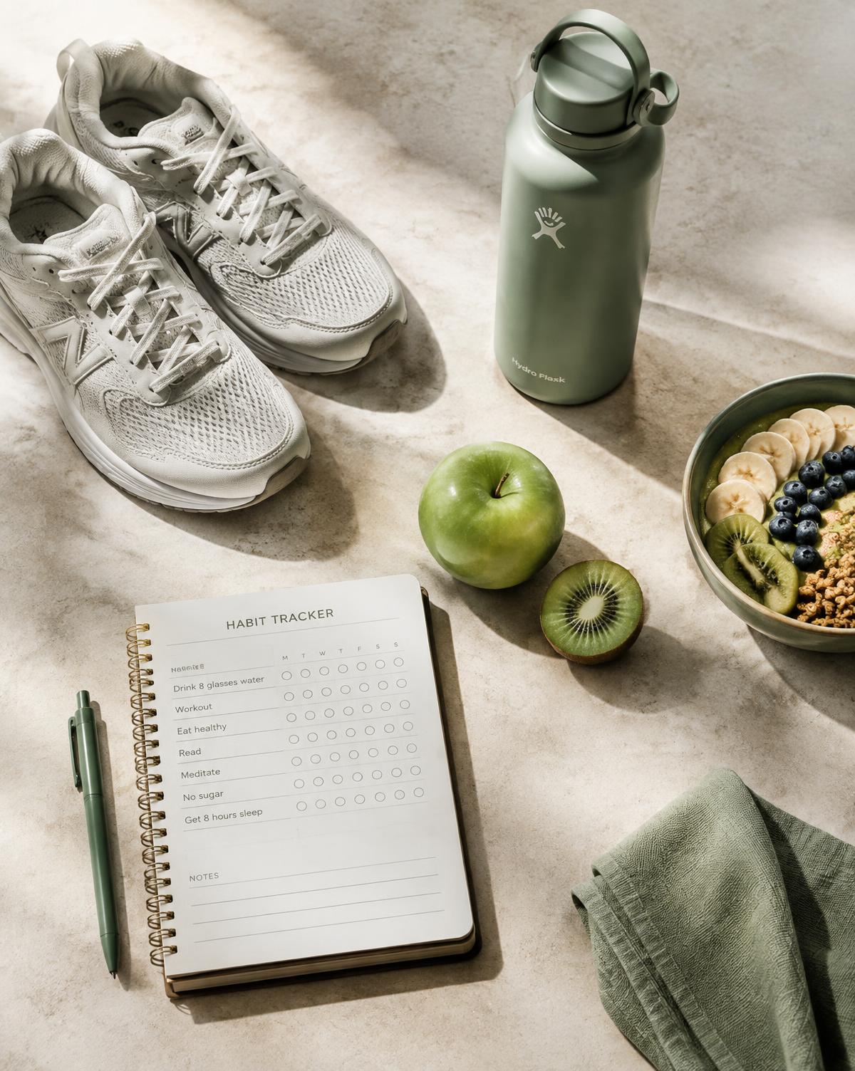 Habit tracker en gezonde routine